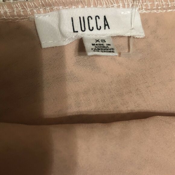 Lucca Couture NEW White Lace Overlay Sleeveless V Neck Fit Flare Dress Fairy - Picture 4 of 5